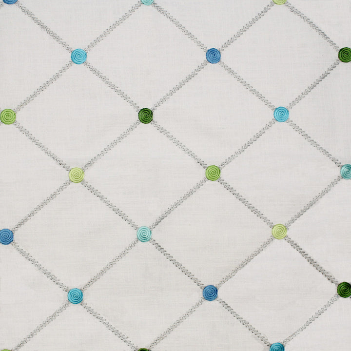 S5104 Isle Waters by Greenhouse Designer Fabric 80% Cotton, 20% Viscose With 100% Viscose Embroidery India 7,500 </p><p>Repeat: 4.375" H, 5.125" V 52" - Swanky Fabrics -