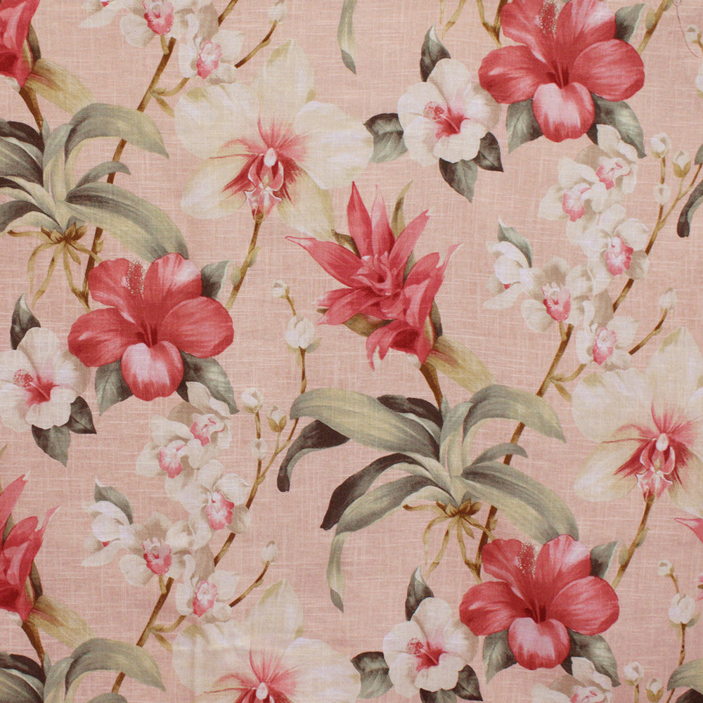 S5134 Coral Pink by Greenhouse Designer Fabric 55% Linen, 45% Viscose Korea 12,000 </p><p>Repeat: 36.25" H, 24.375" V 55" - Swanky Fabrics -
