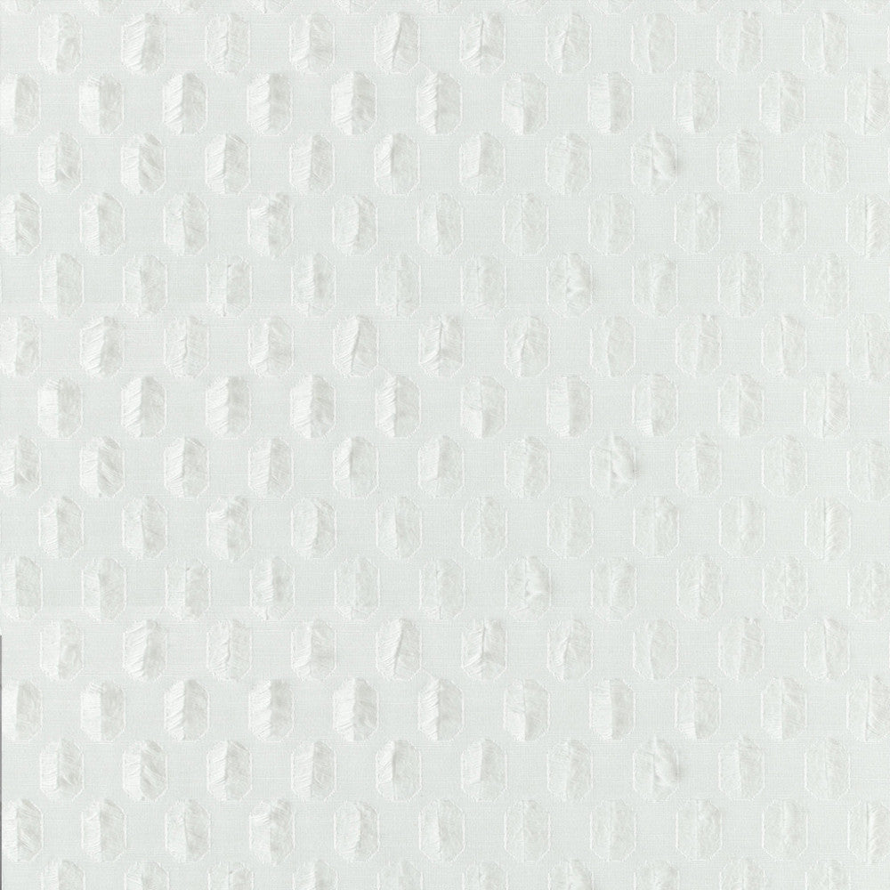 S5142 Optic White by Greenhouse Designer Fabric 69% Polyester, 31% Cotton India DRAPERY </p><p>Repeat: 1.25" H, 1.75" V 58" - Swanky Fabrics -