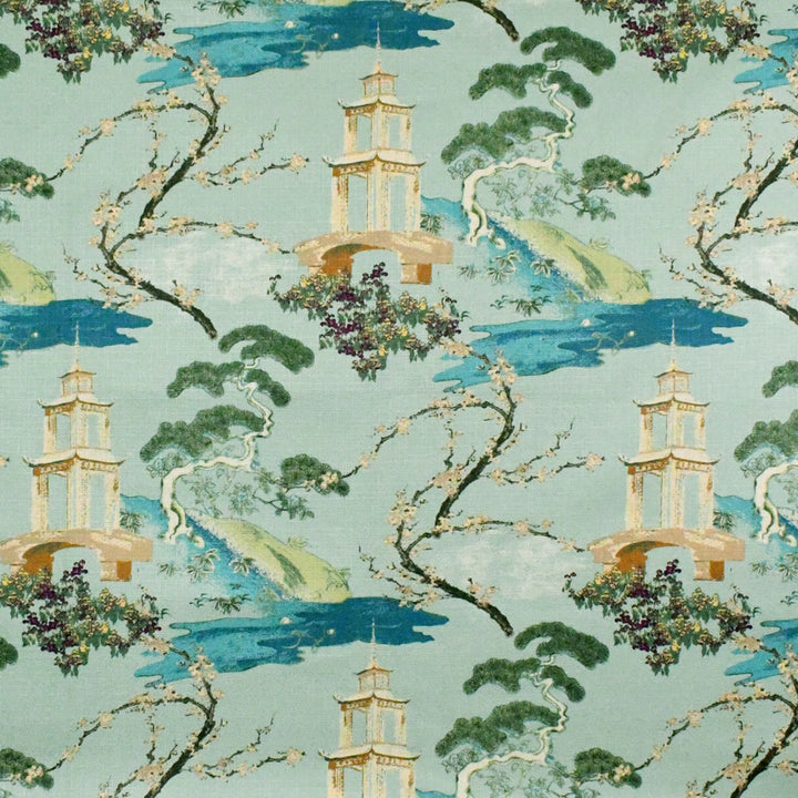 S5239 Seaspray by Greenhouse Designer Fabric 100% Polyester China 40,000 </p><p>Repeat: 27" H, 27" V 56" - Swanky Fabrics -