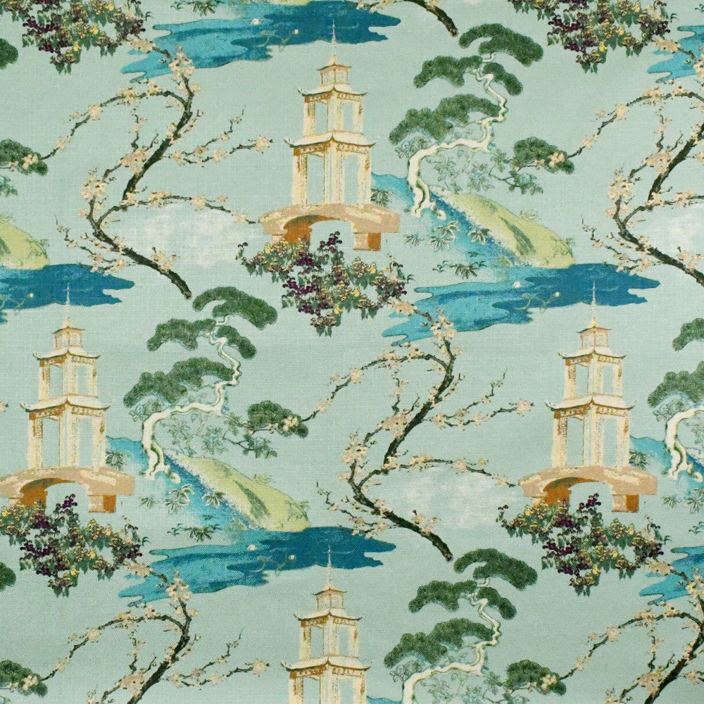 S5239 Seaspray by Greenhouse Designer Fabric M12: Memos by Color 100% Polyester China 40,000 double rubs </p><p>Repeat: 27" H, 27" V 56" - Swanky Fabrics -