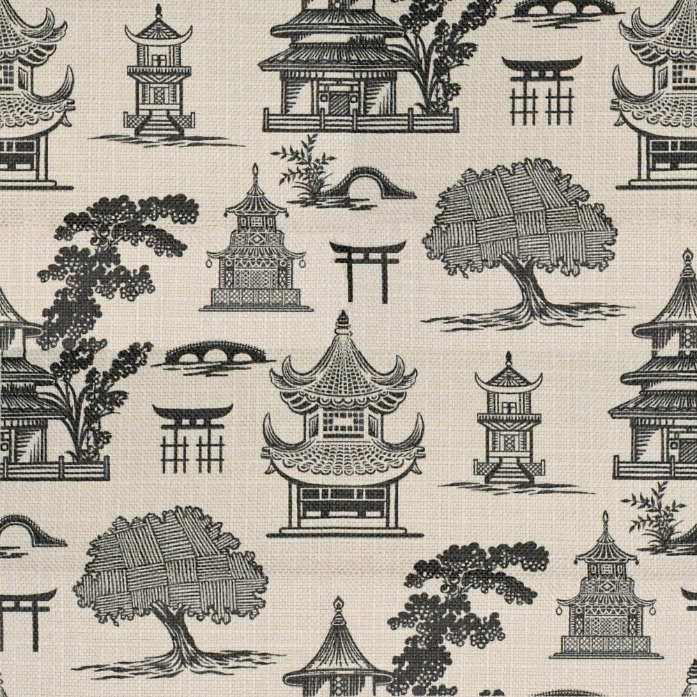 S5267 Ebony by Greenhouse Designer Fabric M12: Memos by Color 100% Polyester China 55,000 double rubs </p><p>Repeat: 13.5" H, 13.5" V 56" - Swanky Fabrics -
