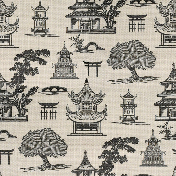 S5267 Ebony by Greenhouse Designer Fabric 100% Polyester China 55,000 </p><p>Repeat: 13.5" H, 13.5" V 56" - Swanky Fabrics -