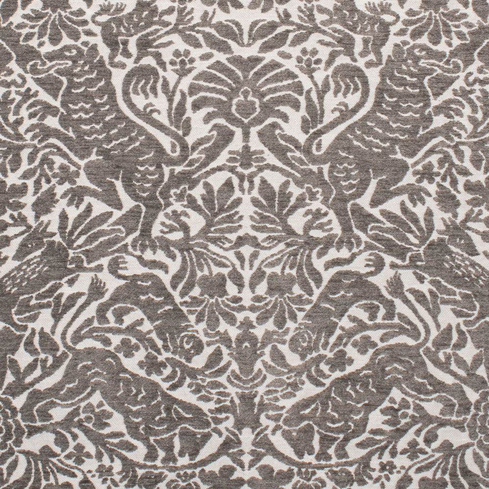 S5462 Pewter by Greenhouse Designer Fabric M14: Memos by Color 42.38% Rayon, 29.05% Cotton, 16.51% Polyester, 12.06% Polyester (Uv) USA 33,000 double rubs </p><p>Repeat: 27.5" H, 27" V 54" - Swanky Fabrics -