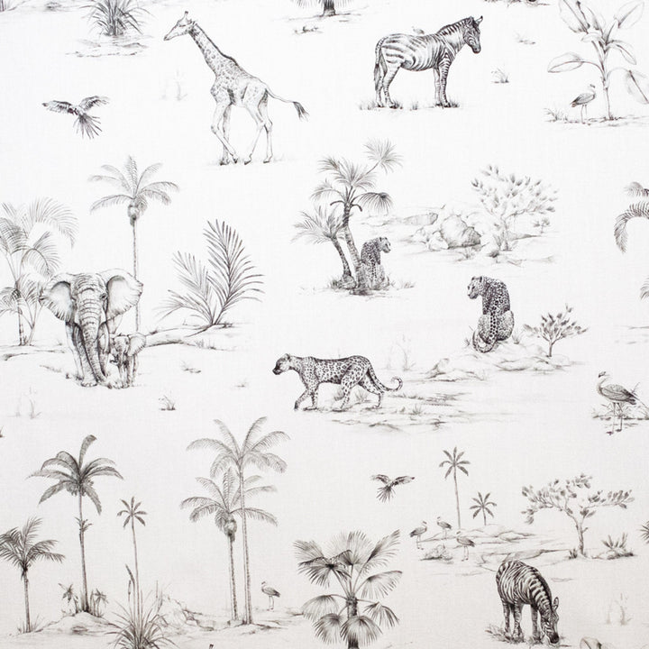 S5483 Ivory/Ebony by Greenhouse Designer Fabric 100% Cotton India 7,500 </p><p>Repeat: 27" H, 27" V 54" - Swanky Fabrics -
