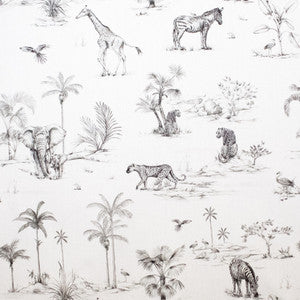 S5483 Ivory/Ebony by Greenhouse Designer Fabric