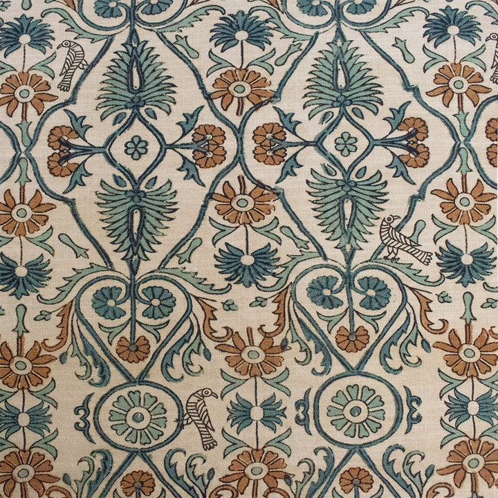S5796 Silver Blue by Greenhouse Designer Fabric 75% Cotton, 25% Linen Pakistan 18,000 </p><p>Repeat: 27" H, 32" V 54" - Swanky Fabrics -