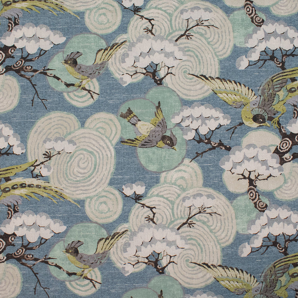 S5798 Teal by Greenhouse Designer Fabric 100% Cotton India 51,000 </p><p>Repeat: 27" H, 18" V 54" - Swanky Fabrics -