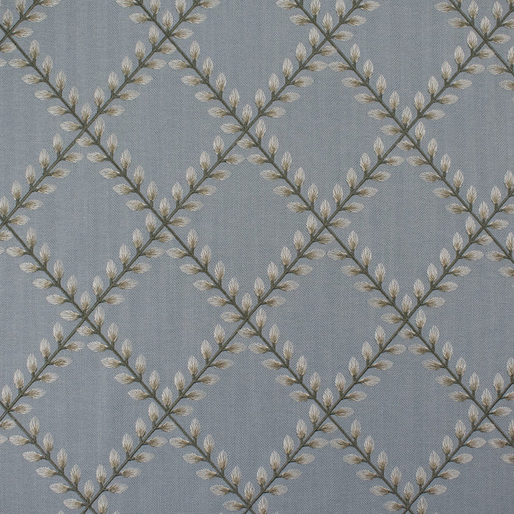 S5806 Mist by Greenhouse Designer Fabric 100% Polyester With 100% Viscose Embroidery India 9,000 </p><p>Repeat: 5.43" H, 6.1" V 54" - Swanky Fabrics -