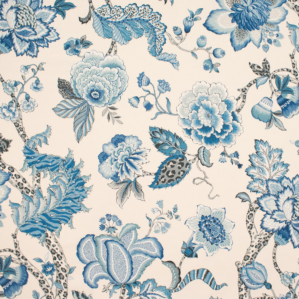 S5820 Blue by Greenhouse Designer Fabric 100% Cotton Spain 60,000 </p><p>Repeat: 27" H, 36" V 54" - Swanky Fabrics -