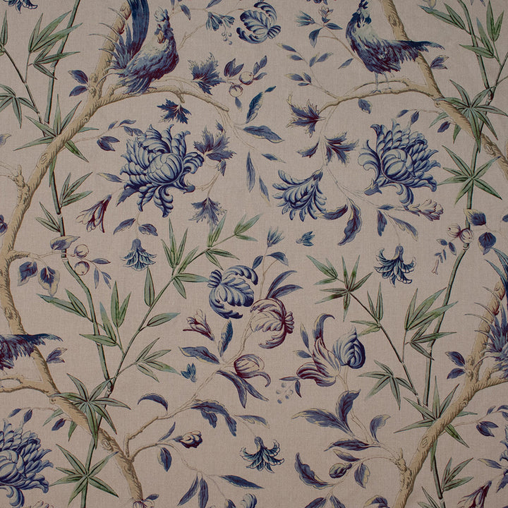 S5839 Lapis by Greenhouse Designer Fabric 100% Linen Spain 25,000 </p><p>Repeat: 27" H, 42" V 54" - Swanky Fabrics -