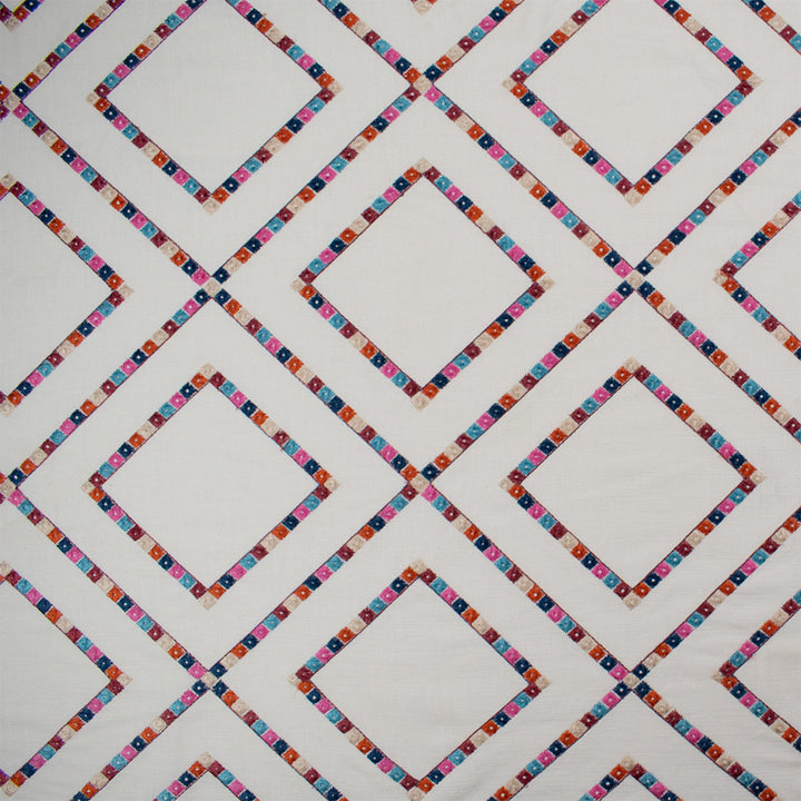 S5847 Carnival by Greenhouse Designer Fabric M15: Memos by Color 100% Cotton With 100% Viscose Embroidery India 9,000 double rubs </p><p>Repeat: 12.5" H, 11.5" V 52" - Swanky Fabrics -