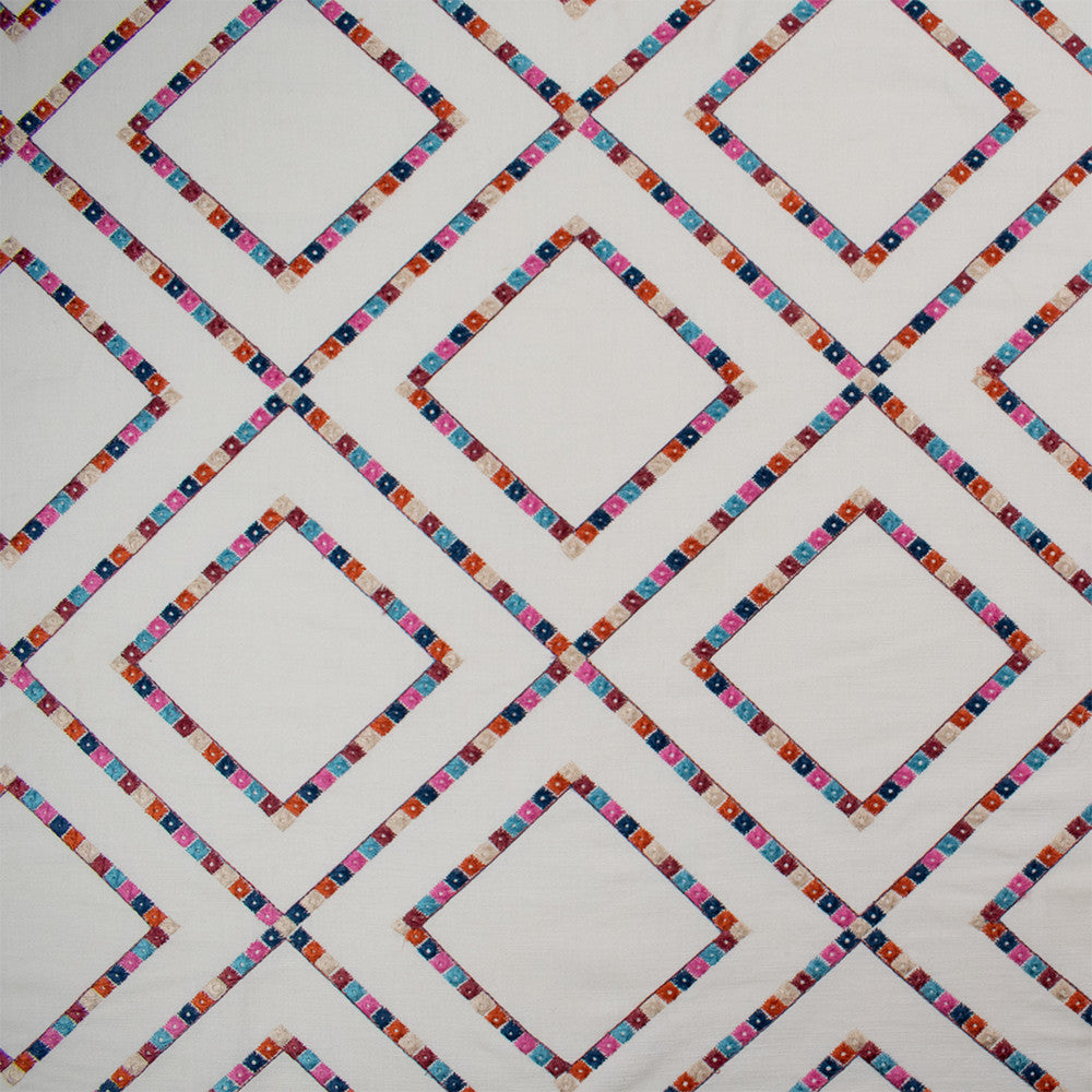 S5847 Carnival by Greenhouse Designer Fabric M15: Memos by Color 100% Cotton With 100% Viscose Embroidery India 9,000 double rubs </p><p>Repeat: 12.5" H, 11.5" V 52" - Swanky Fabrics -