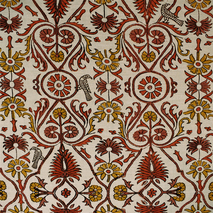 S5850 Cinnabar by Greenhouse Designer Fabric M15: Memos by Color 75% Cotton, 25% Linen Pakistan 18,000 double rubs </p><p>Repeat: 27" H, 32" V 54" - Swanky Fabrics -