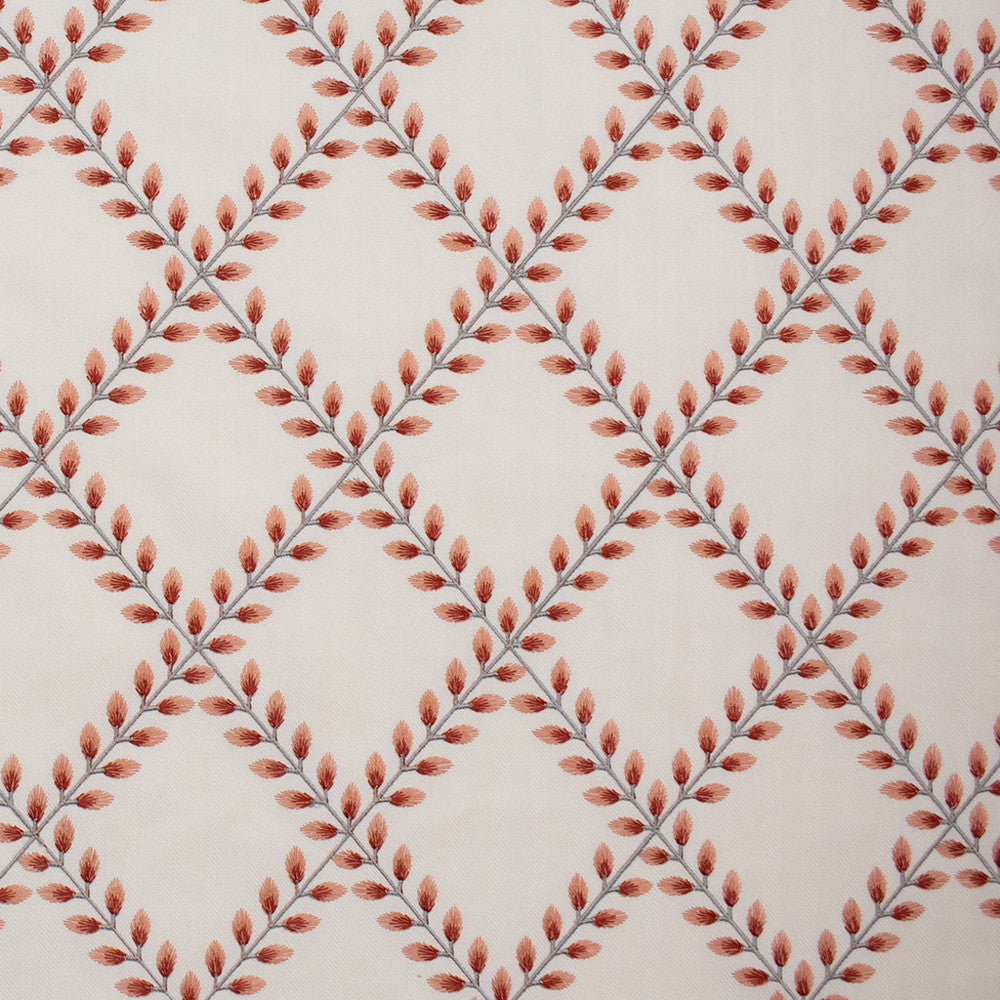 S5857 Coral by Greenhouse Designer Fabric 100% Polyester With 100% Viscose Embroidery India 9,000 </p><p>Repeat: 5.43" H, 6.1" V 54" - Swanky Fabrics -