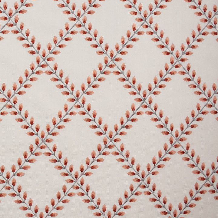 S5857 Coral by Greenhouse Designer Fabric 100% Polyester With 100% Viscose Embroidery India 9,000 </p><p>Repeat: 5.43" H, 6.1" V 54" - Swanky Fabrics -