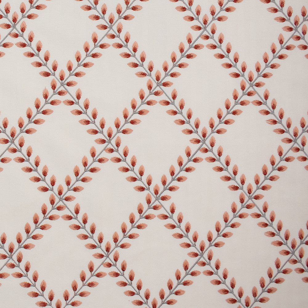 S5857 Coral by Greenhouse Designer Fabric M15: Memos by Color 100% Polyester With 100% Viscose Embroidery India 9,000 double rubs </p><p>Repeat: 5.43" H, 6.1" V 54" - Swanky Fabrics -
