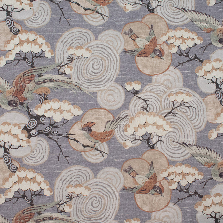 S5878 Pewter by Greenhouse Designer Fabric 100% Cotton India 51,000 </p><p>Repeat: 27" H, 18" V 54" - Swanky Fabrics -