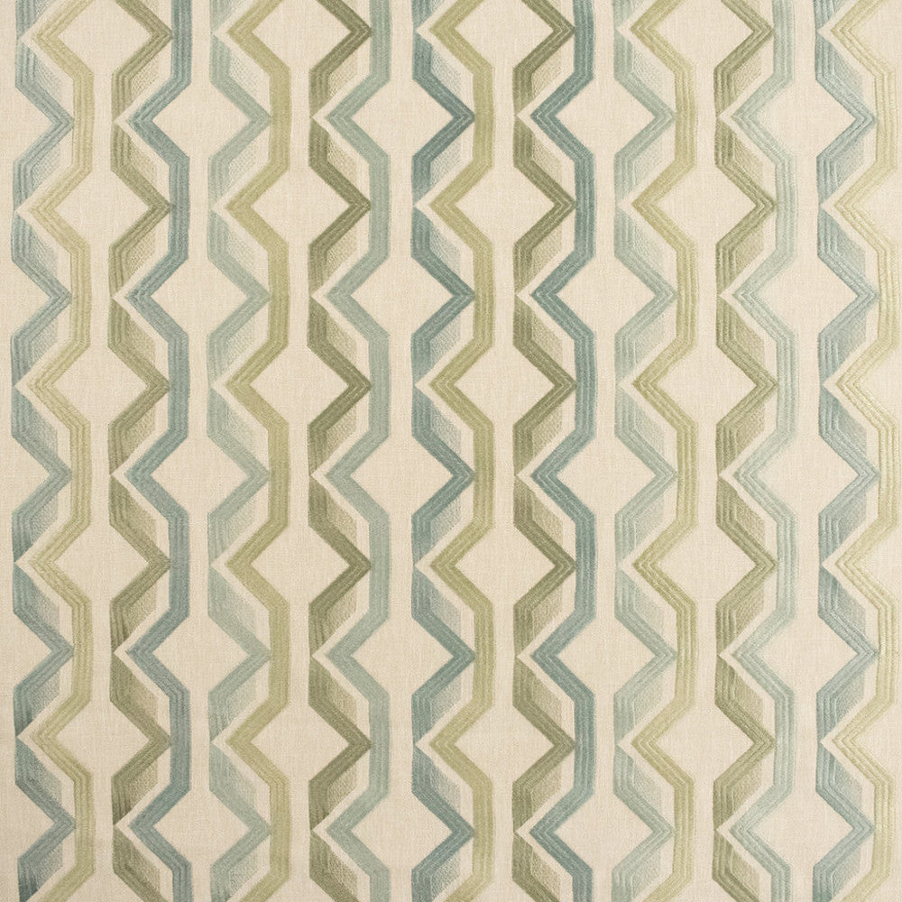 S6033 Aquamarine by Greenhouse Designer Fabric 72% Polyester, 28% Cotton With 100% Polyester Embroidery India 9,000 </p><p>Repeat: 10.625" H, 4.5" V 56" - Swanky Fabrics -