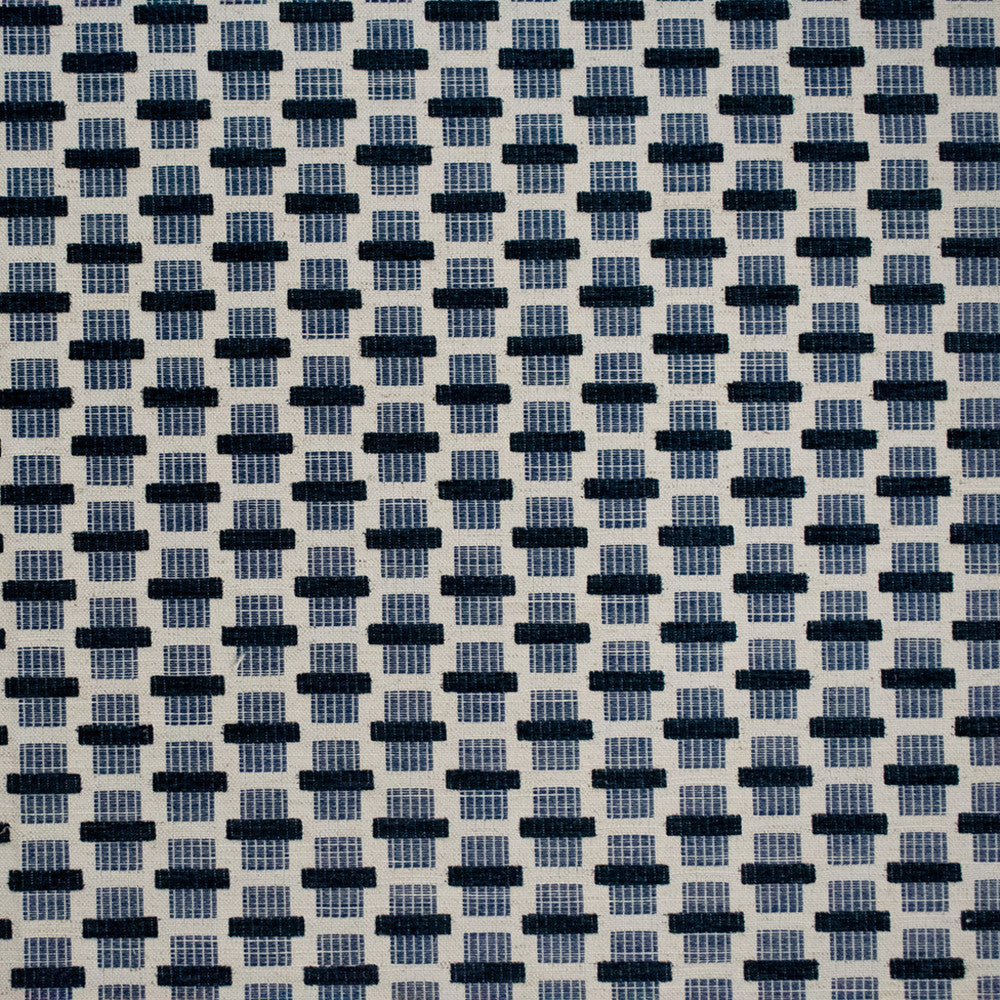 S6078 Indigo by Greenhouse Designer Fabric 95% Polyester, 5% Linen China 36,000 </p><p>Repeat: 2" H, 1.25" V 56" - Swanky Fabrics -