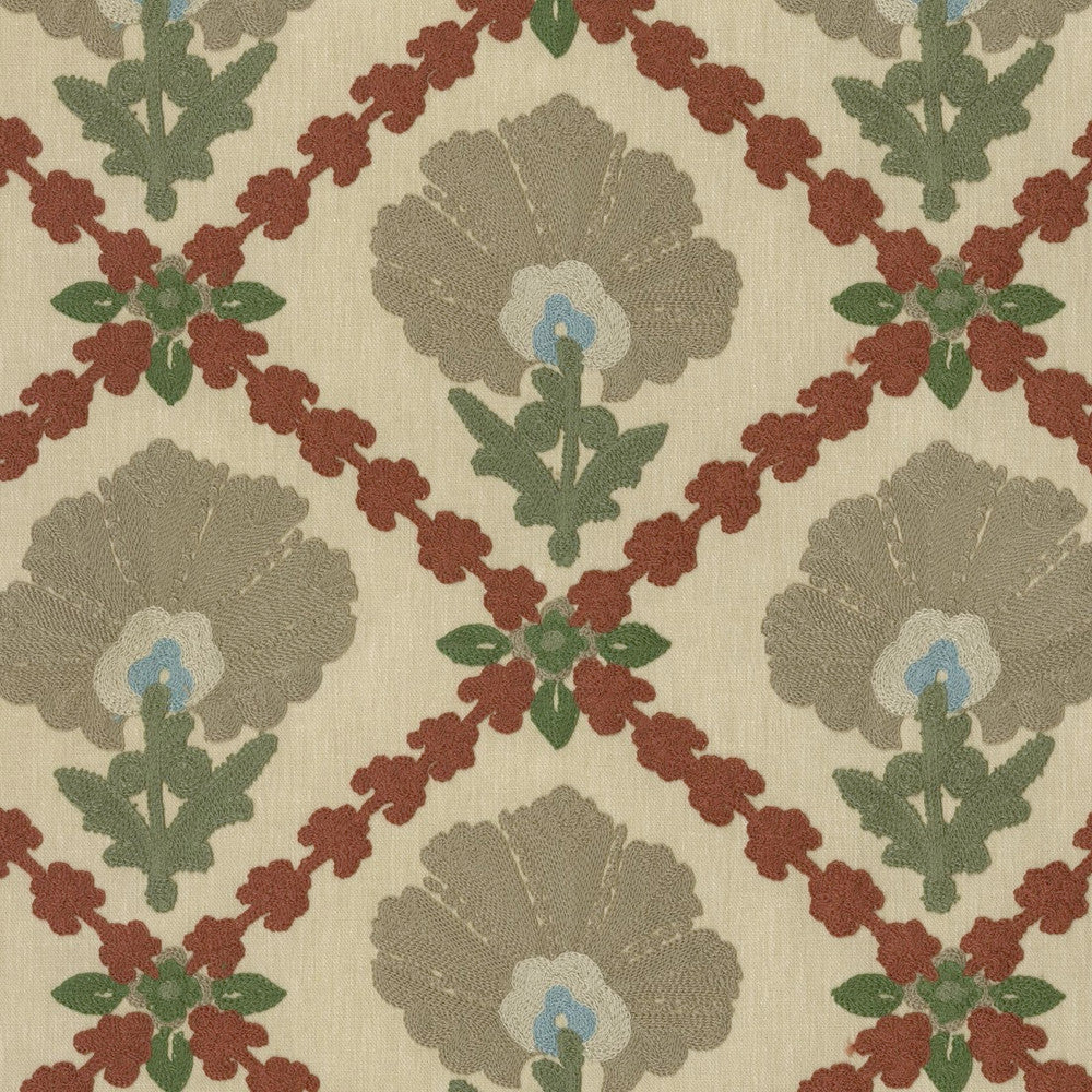 S6149 Harvest by Greenhouse Designer Fabric 68% Polyester, 21% Linen, 11% Cotton With 100% Cotton Embroidery India 9,000 </p><p>Repeat: 10.7" H, 9.4" V 55" - Swanky Fabrics -
