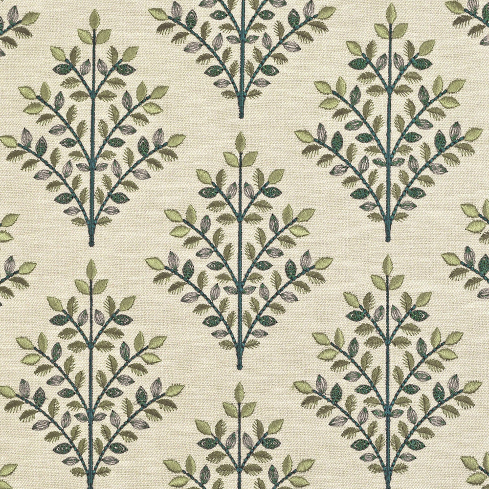 S6175 Hemlock by Greenhouse Designer Fabric 71% Polyester, 29% Cotton With 100% Polyester Embroidery India 9,000 </p><p>Repeat: 7.5" H, 6.5" V 52" - Swanky Fabrics -
