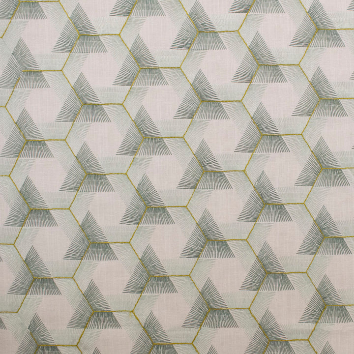 S6180 Spa by Greenhouse Designer Fabric 82% Polyester, 11% Cotton, 7% Linen With 100% Polyester Embroidery India Drapery </p><p>Repeat: 5.25" H, 3.25" V 54" - Swanky Fabrics -