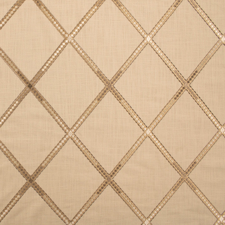 S6206 Oatmeal by Greenhouse Designer Fabric 100% Cotton With 100% Rayon Embroidery India 9,000 </p><p>Repeat: 6.25" H, 7.75" V 54" - Swanky Fabrics -