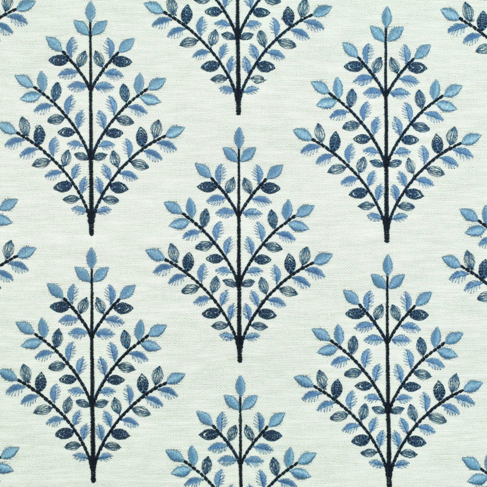 S6230 Porcelain by Greenhouse Designer Fabric 71% Polyester, 29% Cotton With 100% Polyester Embroidery India 9,000 </p><p>Repeat: 7.5" H, 6.5" V 52" - Swanky Fabrics -