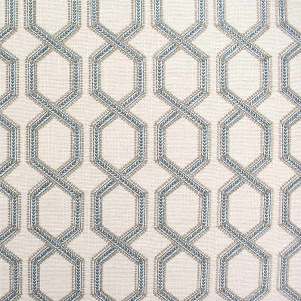 S6243 Aegean by Greenhouse Designer Fabric 97% Polyester, 3% Linen With 100% Polyester Embroidery India 9,000 </p><p>Repeat: 4.5" H, 4.25" V 56" - Swanky Fabrics -