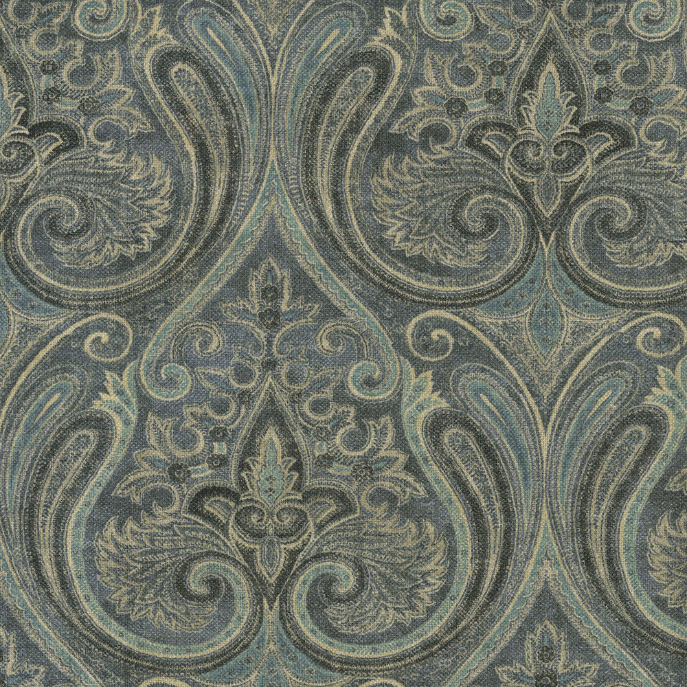 S6262 Ink by Greenhouse Designer Fabric 75% Cotton, 25% Linen Pakistan 27,000 </p><p>Repeat: 13.5" H, 18" V 54" - Swanky Fabrics -