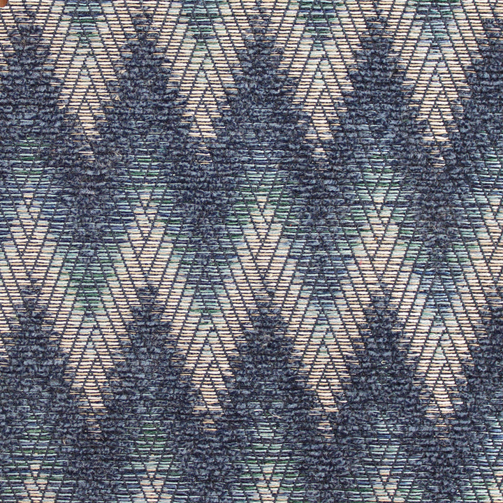 S6270 Indigo by Greenhouse Designer Fabric 93% Polyester, 7% Cotton India 51,000 </p><p>Repeat: 1.6" H, 4" V 54" - Swanky Fabrics -