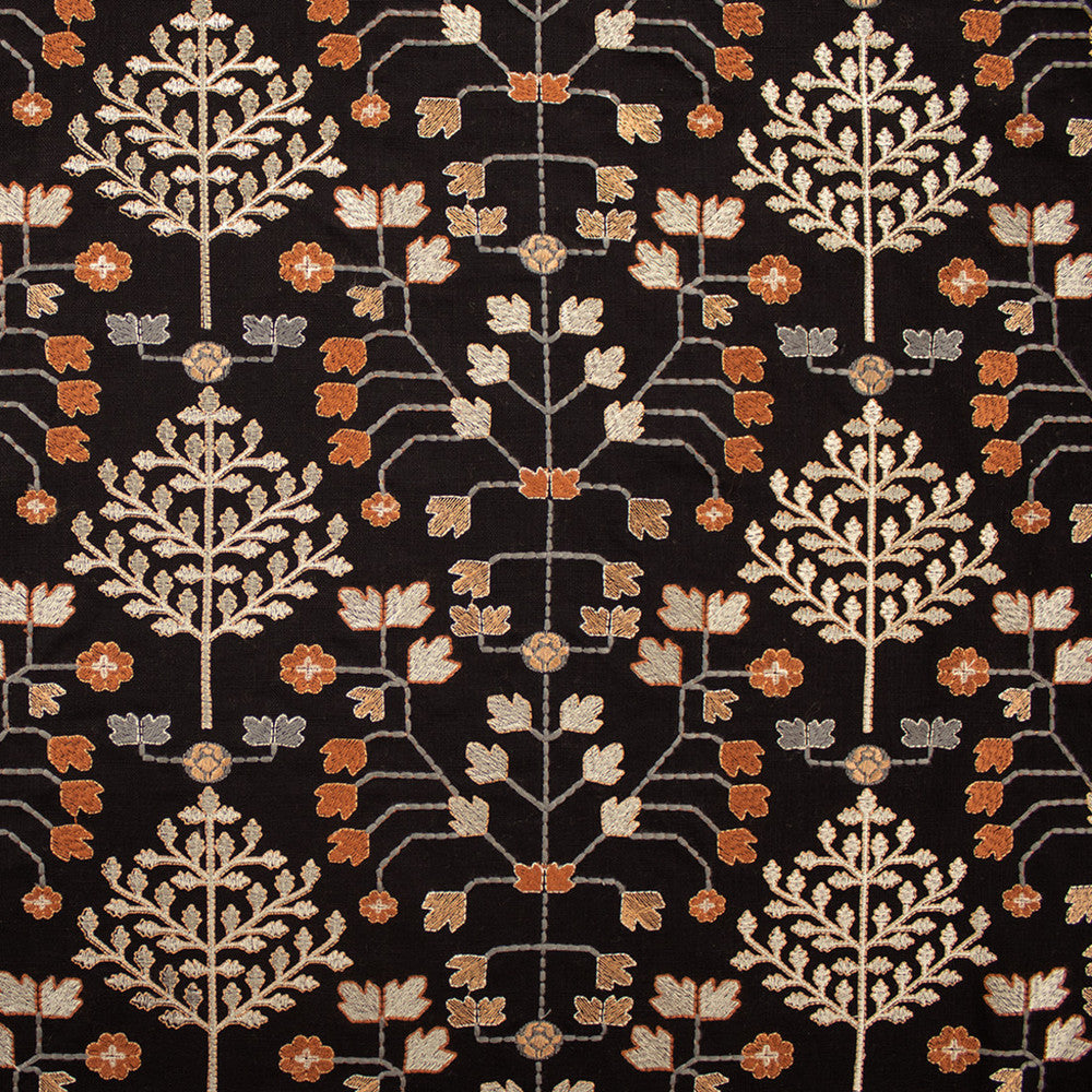 S6377 Ember by Greenhouse Designer Fabric 100% Cotton With 52% Polyester, 48% Viscose Embroidery India 51,000 </p><p>Repeat: 13" H, 7.5" V 51" - Swanky Fabrics -