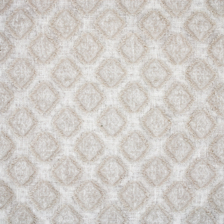 S6380 Fog by Greenhouse Designer Fabric 86% Cotton, 14% Polyester India DRAPERY </p><p>Repeat: 1.1" H, 1.9" V 55" - Swanky Fabrics -