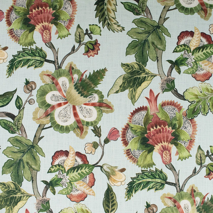 S6389 Mist by Greenhouse Designer Fabric 100% Cotton India 10,000 </p><p>Repeat: 27" H, 27" V 54" - Swanky Fabrics -
