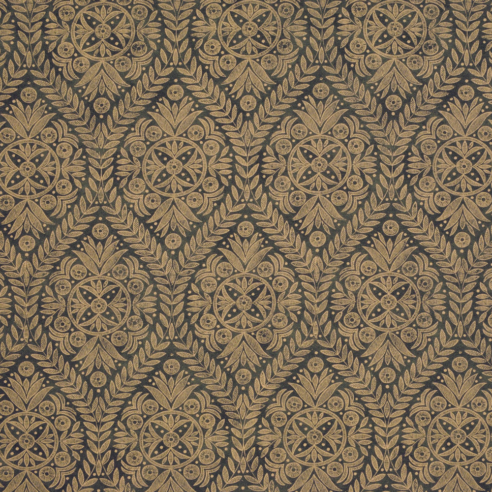 S6528 Smoke by Greenhouse Designer Fabric 50% Cotton, 35% Viscose, 15% Linen India 51,000 </p><p>Repeat: 7" H, 13.5" V 53" - Swanky Fabrics -
