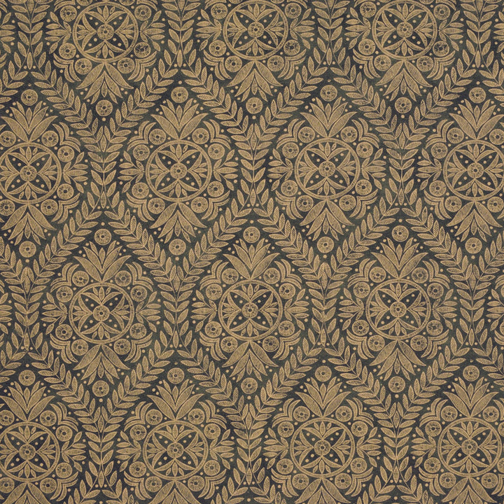 S6528 Smoke by Greenhouse Designer Fabric 50% Cotton, 35% Viscose, 15% Linen India 51,000 </p><p>Repeat: 7" H, 13.5" V 53" - Swanky Fabrics -