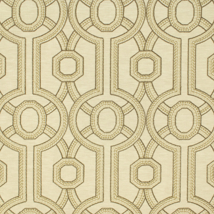 S6817 Parchment by Greenhouse Designer Fabric 71% Polyester, 29% Cotton With 100% Polyester Embroidery India DRAPERY </p><p>Repeat: 6.5" H, 9.5" V 54" - Swanky Fabrics -