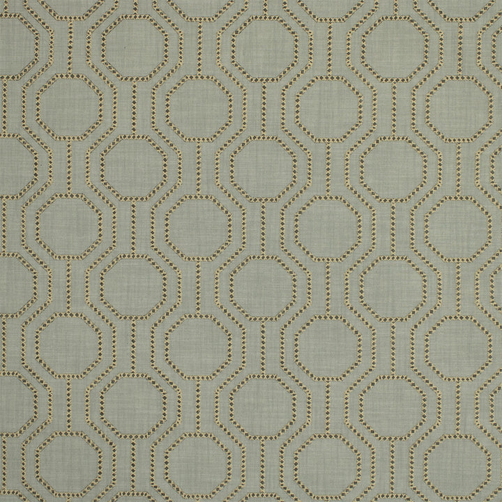 S6840 Cadet by Greenhouse Designer Fabric 51% Polyester, 49% Cotton With 100% Polyester Embroidery India DRAPERY </p><p>Repeat: 6.25" H, 6.75" V 54" - Swanky Fabrics -