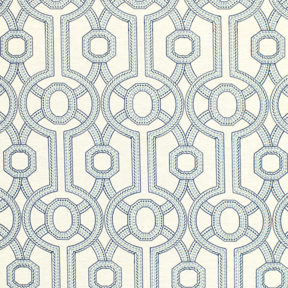 S6848 Nautic by Greenhouse Designer Fabric 71% Polyester, 29% Cotton With 100% Polyester Embroidery India DRAPERY </p><p>Repeat: 6.5" H, 9.5" V 54" - Swanky Fabrics -
