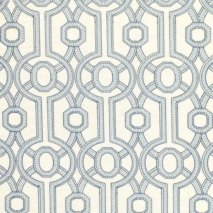 S6848 Nautic by Greenhouse Designer Fabric 71% Polyester, 29% Cotton With 100% Polyester Embroidery India DRAPERY </p><p>Repeat: 6.5" H, 9.5" V 54" - Swanky Fabrics -