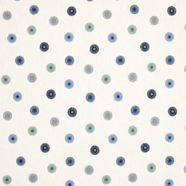 S6850 Ocean by Greenhouse Designer Fabric 52% Polyester, 48% Cotton With 100% Viscose Embroidery India DRAPERY </p><p>Repeat: 12.79" H, 12.79" V 54" - Swanky Fabrics -