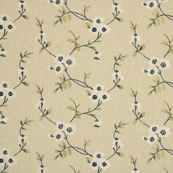 S6858 Lakeside by Greenhouse Designer Fabric 68% Polyester, 21% Linen, 11% Cotton With 100% Viscose Embroidery India DRAPERY </p><p>Repeat: 13.1" H, 9.25" V 53" - Swanky Fabrics -