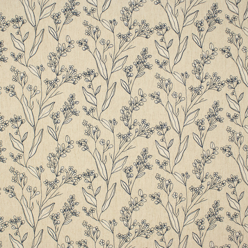 S6905 Charcoal by Greenhouse Designer Fabric 65% Polyester, 21% Cotton, 14% Linen With100% Polyester Embroidery India DRAPERY </p><p>Repeat: 13.5" H, 9.25" V 54" - Swanky Fabrics -