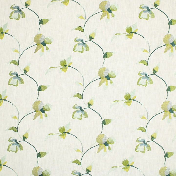 S6914 Green by Greenhouse Designer Fabric 52% Polyester, 48% Cotton With 100% Viscose Embroidery India DRAPERY </p><p>Repeat: 17.5" H, 9.25" V 52" - Swanky Fabrics -