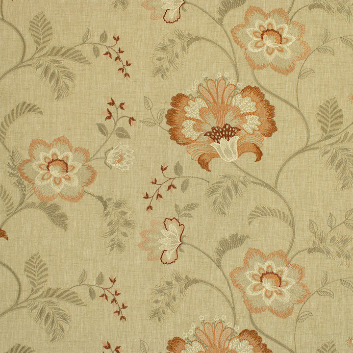 S6980 Desert Rose by Greenhouse Designer Fabric 77% Polyester, 23% Cotton With 100% Rayon Embroidery India 6,000 </p><p>Repeat: 26" H, 12.37" V 54" - Swanky Fabrics -