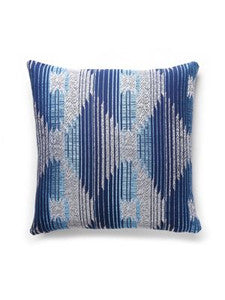 Tundra Blanket Pillow 22 X 22 - Ozone Blue S7TUNDPILL0001 by Scalamandre Designer Pillows
