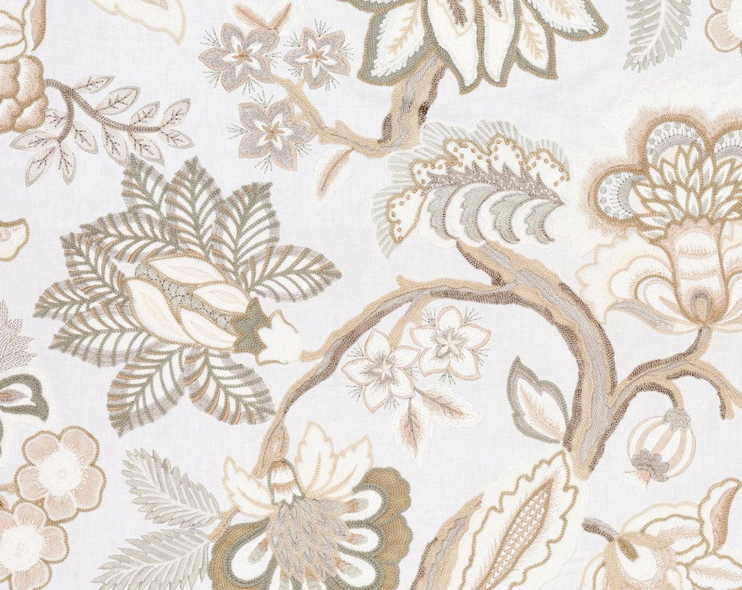 Hillside Crewel Ivory S7HILL0003 by Old World Weavers Designer Fabric