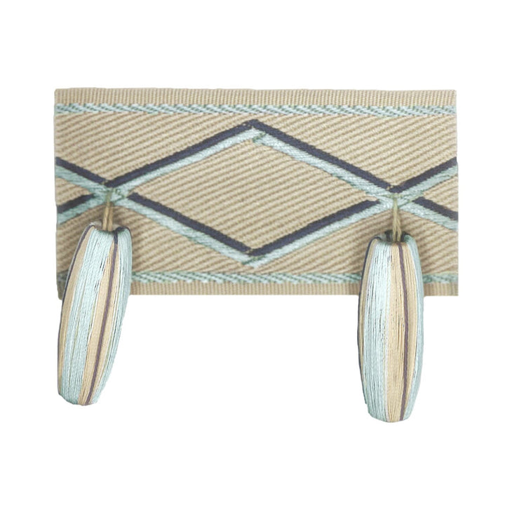 Sabadilla 2 Hemp by Stout Designer Trim METROPOLITAN TRIM 71%SVI 29%POL CHINA Horizontal: 2.75 and Vertical: 0 3.25 in - Swanky Fabrics -