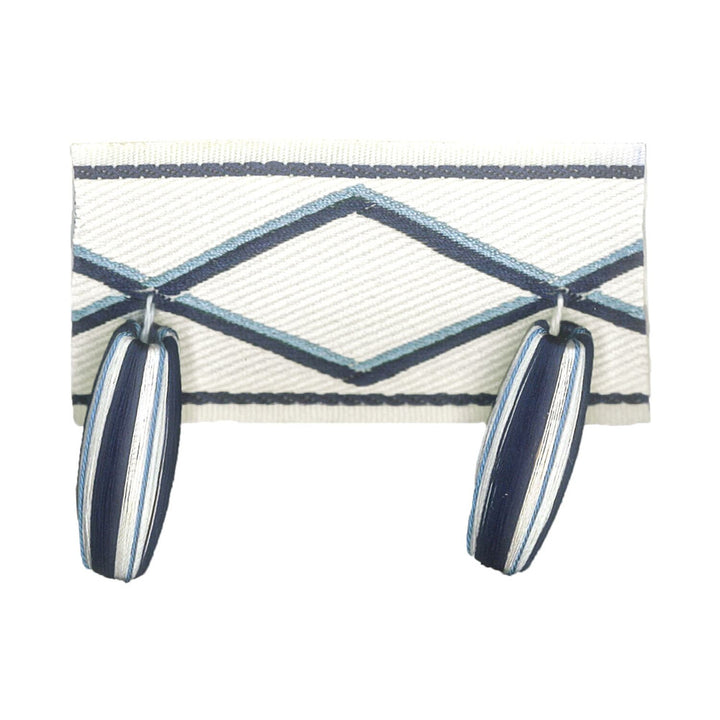 Sabadilla 3 Denim by Stout Designer Trim METROPOLITAN TRIM 71%SVI 29%POL CHINA Horizontal: 2.750 and Vertical: 0.000 3.25 in - Swanky Fabrics -